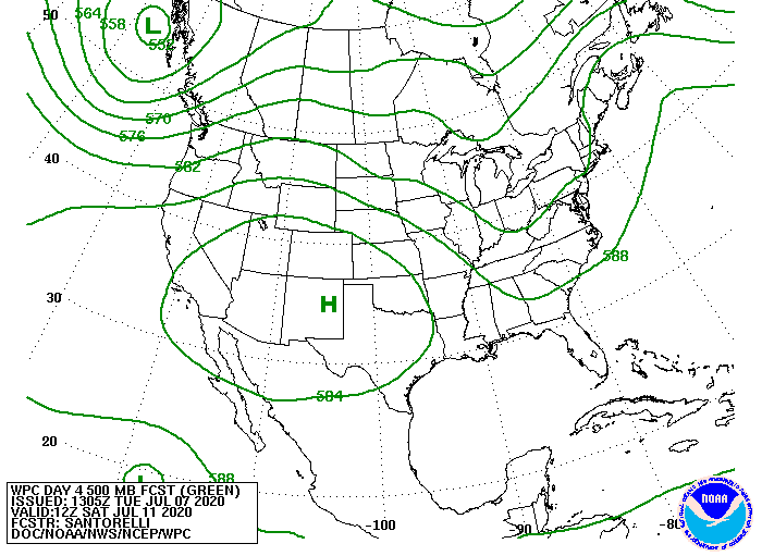 WPC Day 4 500 MB Forecast
